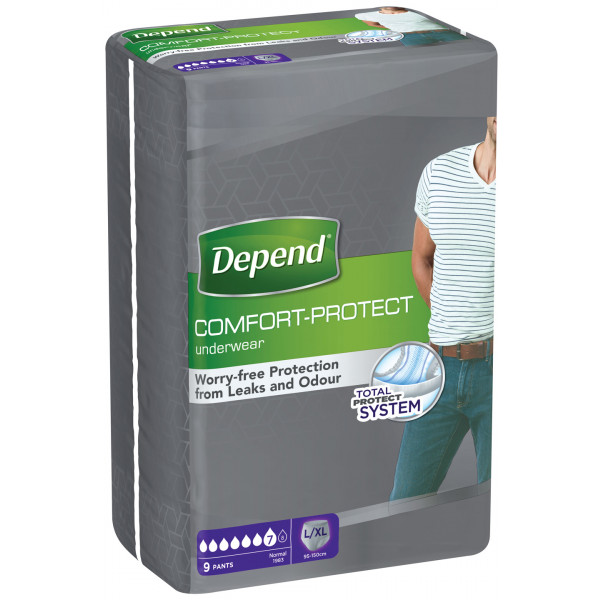 Фото - Одноразові підгузки-трусики Depend для чоловіків Розмір L/XL (5029053539744)