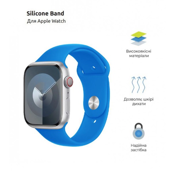 Фото - Ремешок для смарт-часов ArmorStandart Sport Band (3 Straps) for Apple Watch 42 (Series 11-10)/41/40/38 Clear Blue (ARM74263)