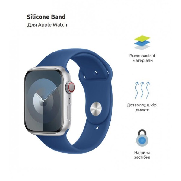 Фото - Ремешок для смарт-часов ArmorStandart Sport Band (3 Straps) for Apple Watch 42 (Series 11-10)/41/40/38 Winter Blue (ARM74257)