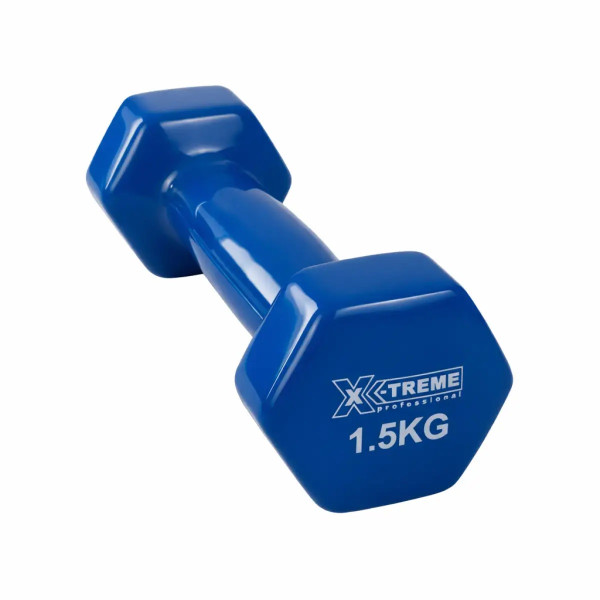 Фото - Гантель для фитнеса X-Treme виниловые цельные 1.5 кг Синяя (XTDBH-1.5B)