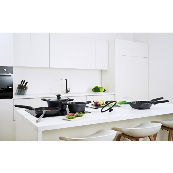 Фото - Сковорода універсальна Vinzer Kuro Induction Line 24 см (50420)