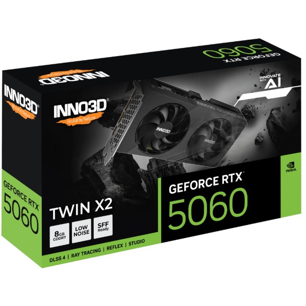 Фото - Відеокарта Inno3D RTX5060 TWIN X2, 8GB GDDR7 (N50602-08D7-195071N)