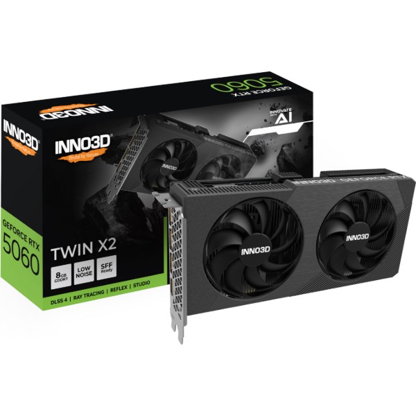Фото - Відеокарта Inno3D RTX5060 TWIN X2, 8GB GDDR7 (N50602-08D7-195071N)