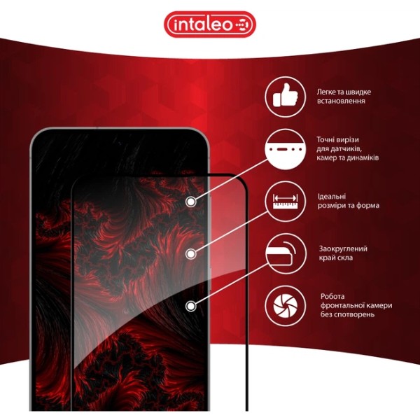 Фото - Защитное стекло для смартфона Intaleo 3D 9H для Samsung Galaxy S24 FE Black (1283126594854)