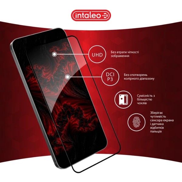Фото - Защитное стекло для смартфона Intaleo 3D 9H для Samsung Galaxy S24 FE Black (1283126594854)
