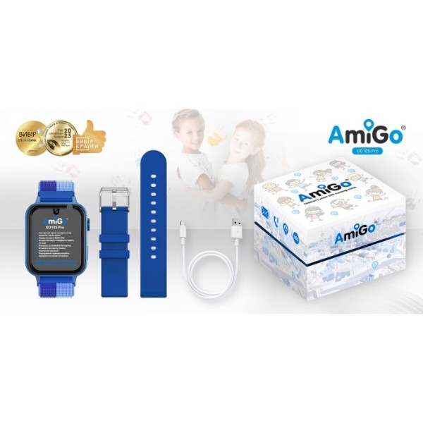 Фото - Дитячий годинник AmiGo GO10S Pro WIFI AMG-GO10S-BL Blue