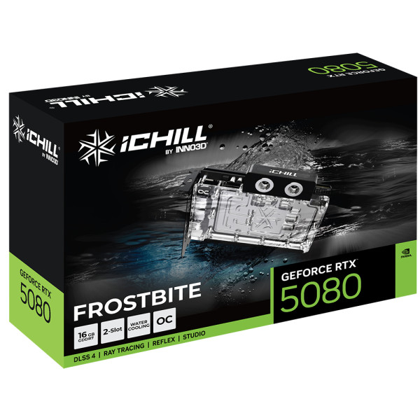 Фото - Відеокарта Inno3D GeForce RTX5080 ICHILL FROSTBITE (C50803-16D7X-1760FB)