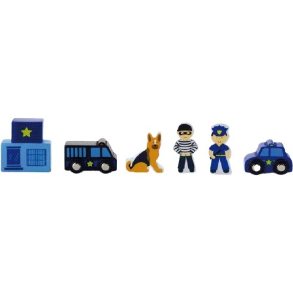 Фото - Набор игровых фигурок Viga Toys к ж/д Полицейский участок (50814)