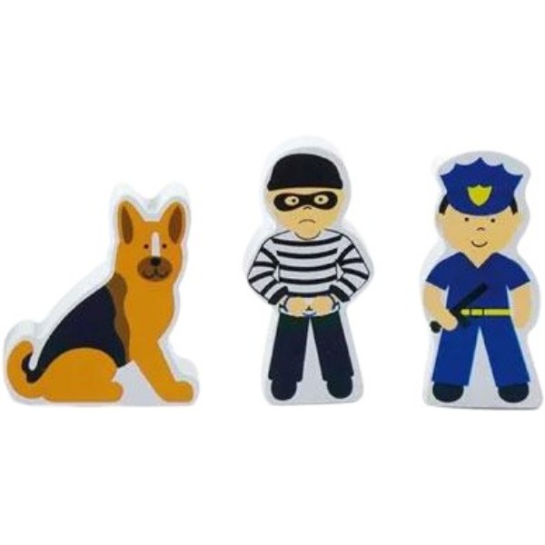 Фото - Набор игровых фигурок Viga Toys к ж/д Полицейский участок (50814)