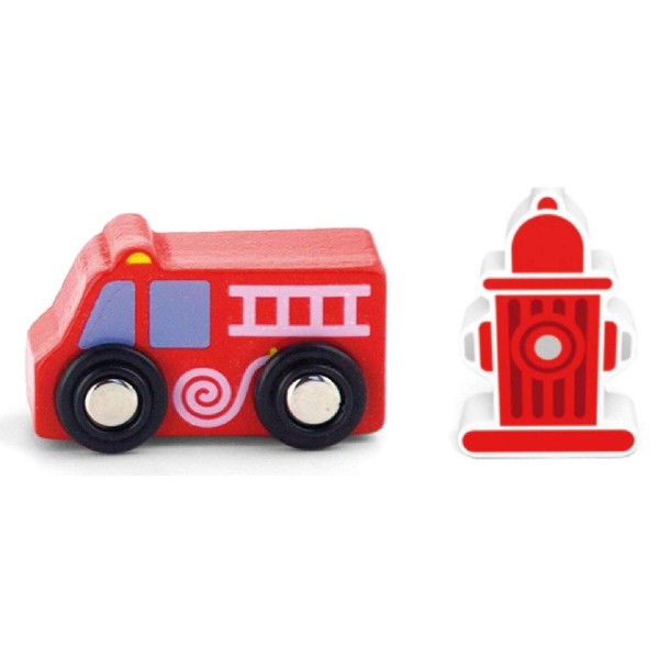 Фото - Набор игровых фигурок Viga Toys к ж/д Пожарная станция (50815)