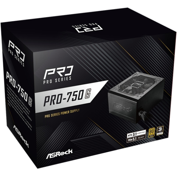 Фото - Блок живлення для ПК ASRock 750W (PRO-750G)