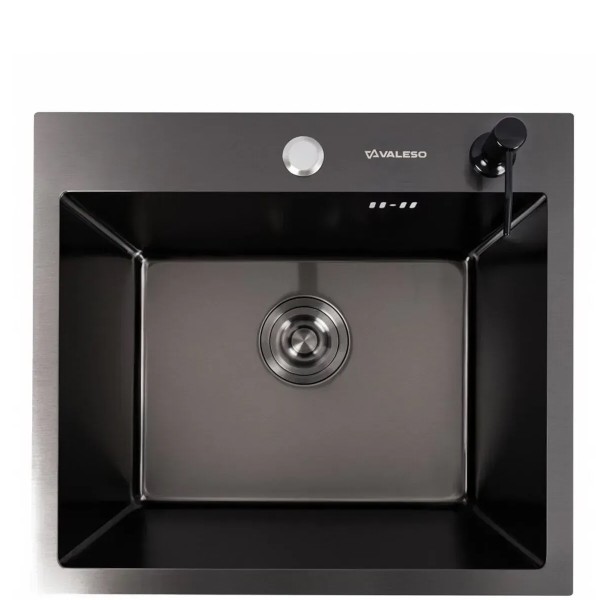 Фото - Мойка кухонная VALESO 50х45 PVD Black DECOR (3,0/1,0)