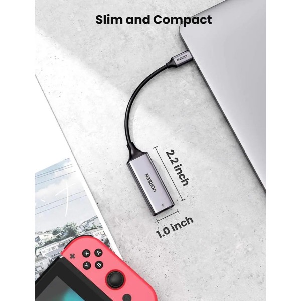 Фото - Переходник USB-C - Ethernet UGREEN CM199 USB 3.1 Type-C Ethernet RJ45 (50737)