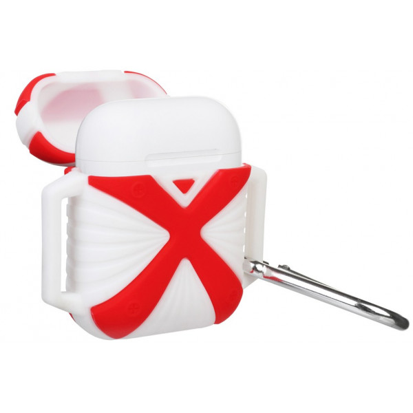Фото - Чехол для наушников i-Smile X-HuWei for Apple AirPods IPH1443 Red+White (702334)