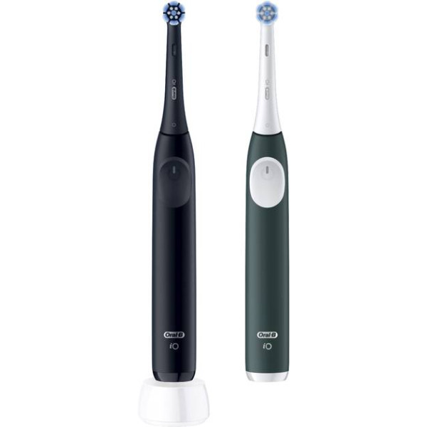 Фото - Зубна щітка електрична Oral-B Braun iO 2 iOS2d.2ZZ9.0 типу 3770 Ультрачорна та Лісово-Зелена (набір)
