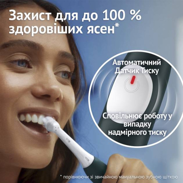 Фото - Зубна щітка електрична Oral-B Braun iO 2 iOS2d.2ZZ9.0 типу 3770 Ультрачорна та Лісово-Зелена (набір)