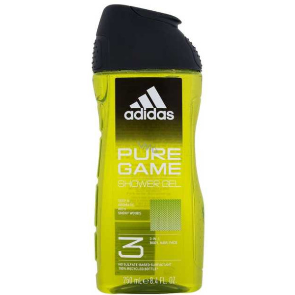 Фото - Гель для душу Adidas Pure Game Body&Hair&Face 250 мл (3616304247637)