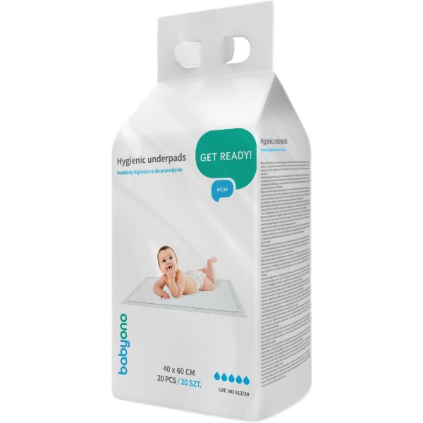 Фото - Пеленка для детей одноразовая BabyOno 40х60 см., 20 шт. (513/20)