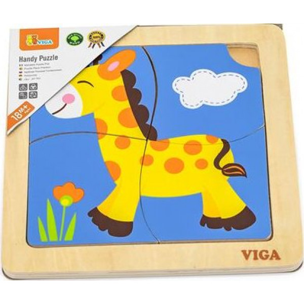 Фото - Головоломка Viga Toys Жираф 4 ел. (51319)