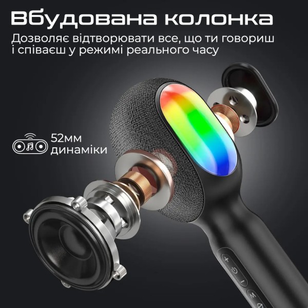 Фото - Мікрофон вокальний бездротовий Promate vocalmic.black