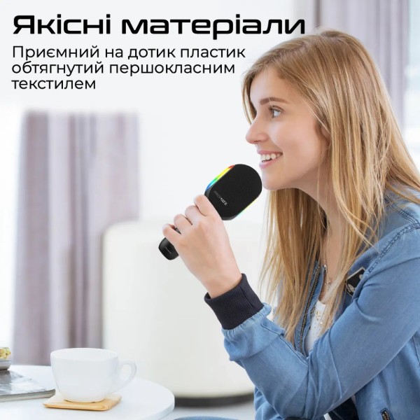 Фото - Мікрофон вокальний бездротовий Promate vocalmic.black