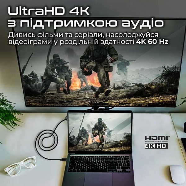 Фото - Кабель HDMI Promate v.2.0 (prolink4k60-500)