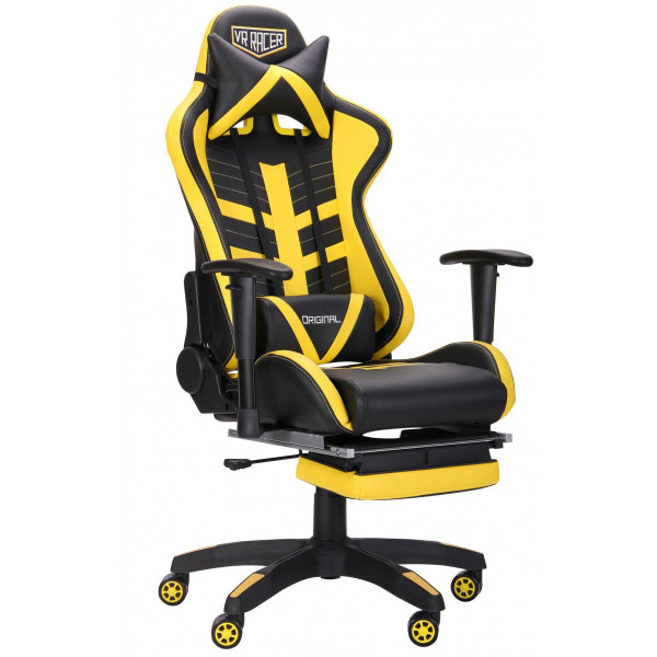 Фото - Кресло для геймеров AMF VR Racer BattleBee черный/желтый