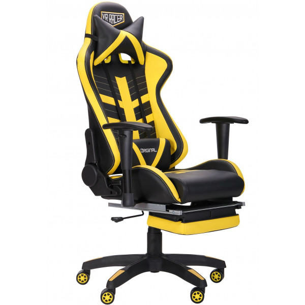 Фото - Кресло для геймеров AMF VR Racer BattleBee черный/желтый