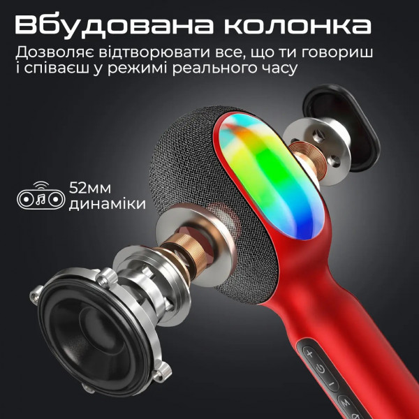 Фото - Мікрофон вокальний бездротовий Promate vocalmic.red