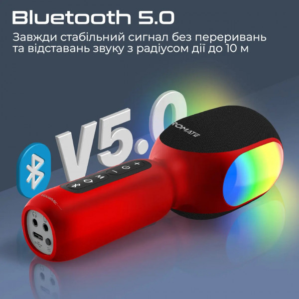 Фото - Мікрофон вокальний бездротовий Promate vocalmic.red
