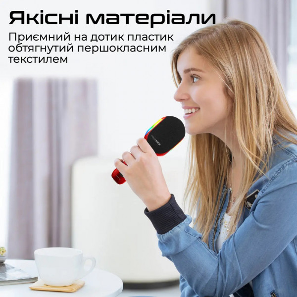 Фото - Мікрофон вокальний бездротовий Promate vocalmic.red