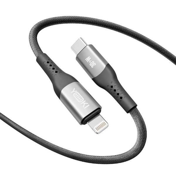 Фото - Кабель YOKI SOLID Type-C to Lightning 30W 2m Black (YK-SO15)