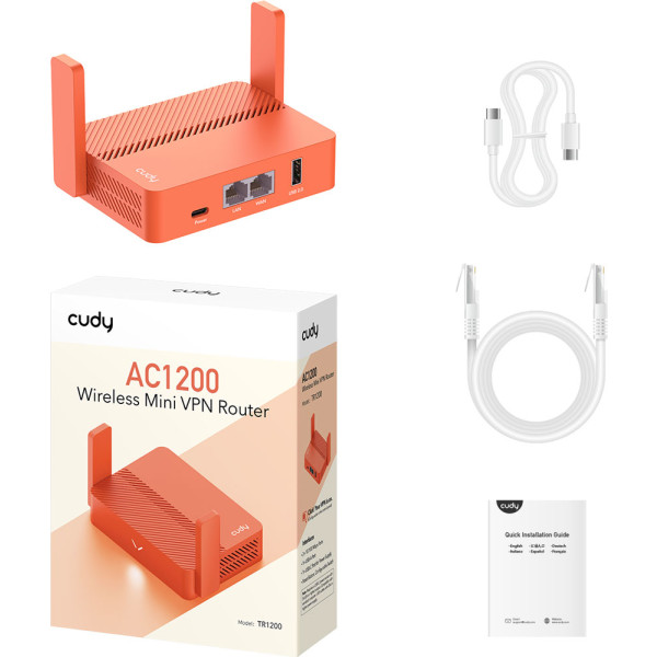 Фото - Маршрутизатор интернет WiFi5 Cudy TR1200 (73-00543)