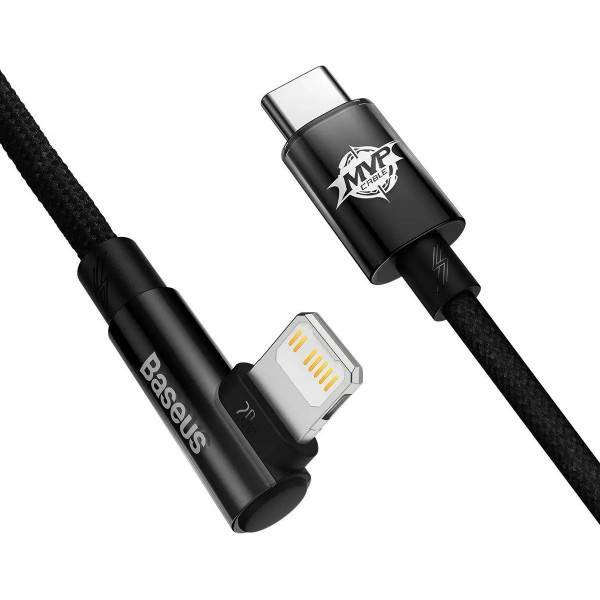Фото - Кабель синхронізації даних Baseus MVP 2 Elbow-shaped Fast Charging Data Cable Type-C to iP 20W 1m Black (CAVP000201)