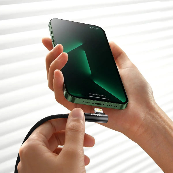 Фото - Кабель синхронізації даних Baseus MVP 2 Elbow-shaped Fast Charging Data Cable Type-C to iP 20W 1m Black (CAVP000201)