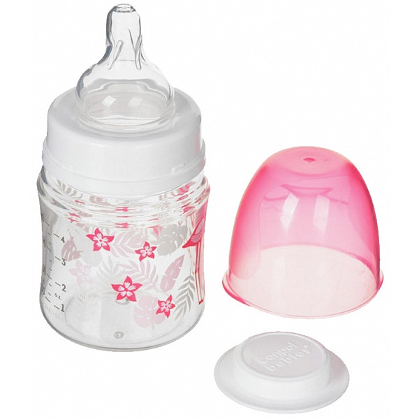 Фото - Пляшка для годування Canpol babies антиколікова з широким горлом PP Easy Start - Jungle коралова, 120 мл. (35/226_cor)