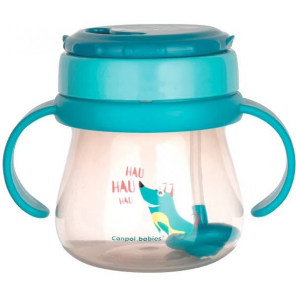 Фото - Чашка-непроливайка дитяча Canpol babies зі складною силіконовою трубочкою і обтяжувачем, 250 мл. (56/517)