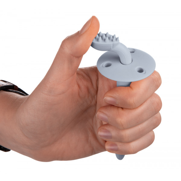 Фото - Зубная щетка мануальная детская Canpol babies Силиконовая с ограничителем, голубая (51/500_blu)