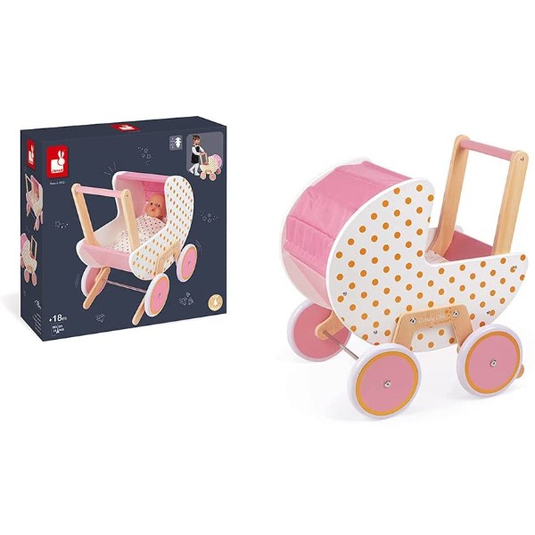 Фото - Коляска для ляльки і пупса Janod Candy Chic (J05886)