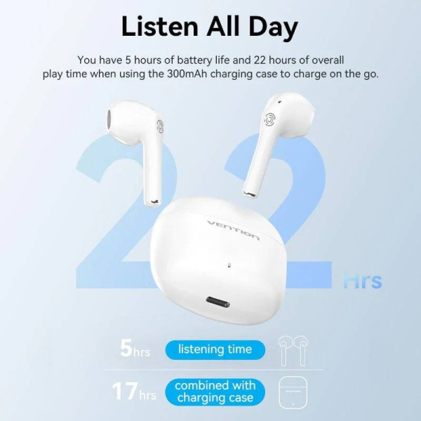 Фото - Навушники вкладиші бездротові TWS Vention Elf Earbuds E02 White (NBGW0)