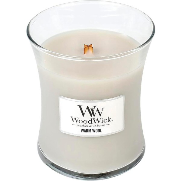 Фото - Свеча стекло Woodwick Medium Warm Wool (Теплая шерсть) 275г (1725452E)