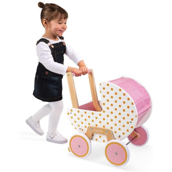 Фото - Коляска для ляльки і пупса Janod Candy Chic (J05886)