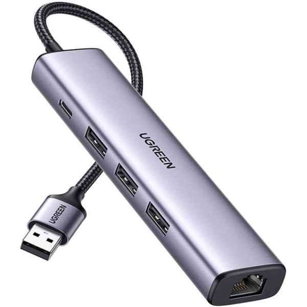 Фото - Хаб USB UGREEN USB 3.0 3хUSB 3.0/Type-C+RJ45 Ethernet 5 in 1 Hub CM475 (60554) Фото - Хаб USB UGREEN USB 3.0 3хUSB 3.0/Type-C+RJ45 Ethernet 5 in 1 Hub CM475 (60554)