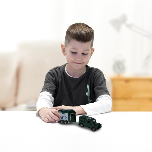 Фото - Автотранспорт TechnoDrive LAND ROVER (з причепом та фігурками коней) (520460.270)