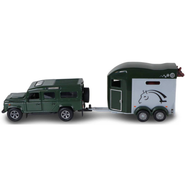 Фото - Автотранспорт TechnoDrive LAND ROVER (з причепом та фігурками коней) (520460.270)