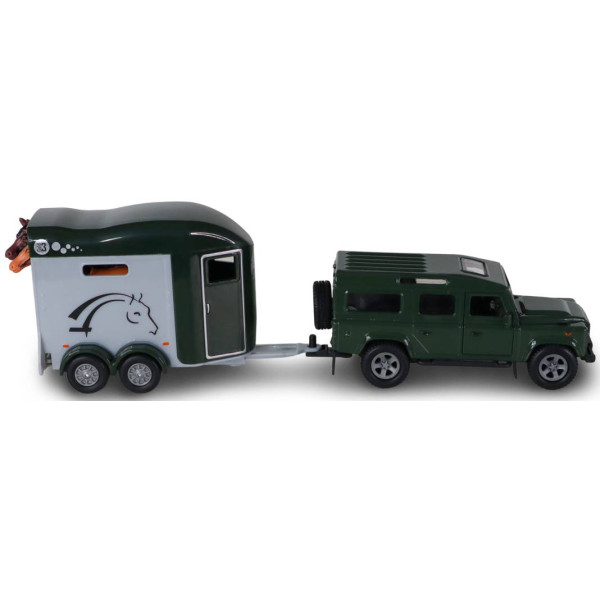 Фото - Автотранспорт TechnoDrive LAND ROVER (з причепом та фігурками коней) (520460.270)