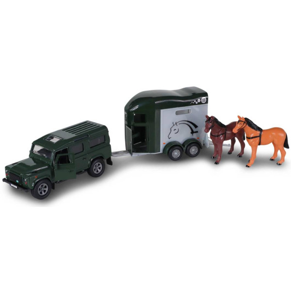 Фото - Автотранспорт TechnoDrive LAND ROVER (з причепом та фігурками коней) (520460.270)