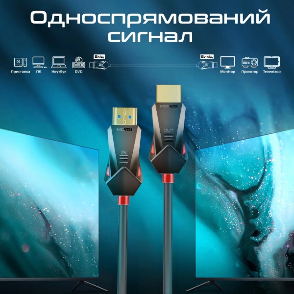 Фото - Кабель HDMI Promate v.2.0 (prolink4k60-20m)