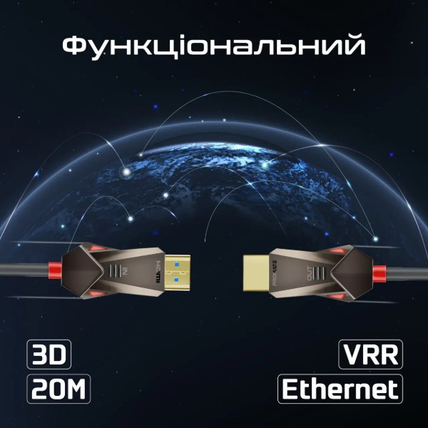 Фото - Кабель HDMI Promate v.2.0 (prolink4k60-20m)