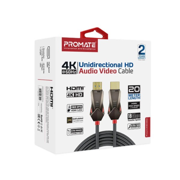 Фото - Кабель HDMI Promate v.2.0 (prolink4k60-20m)